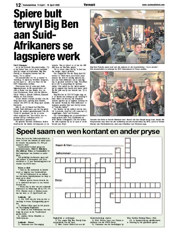 Vaalweekblad, 13 April – 15 April 2022 page 9