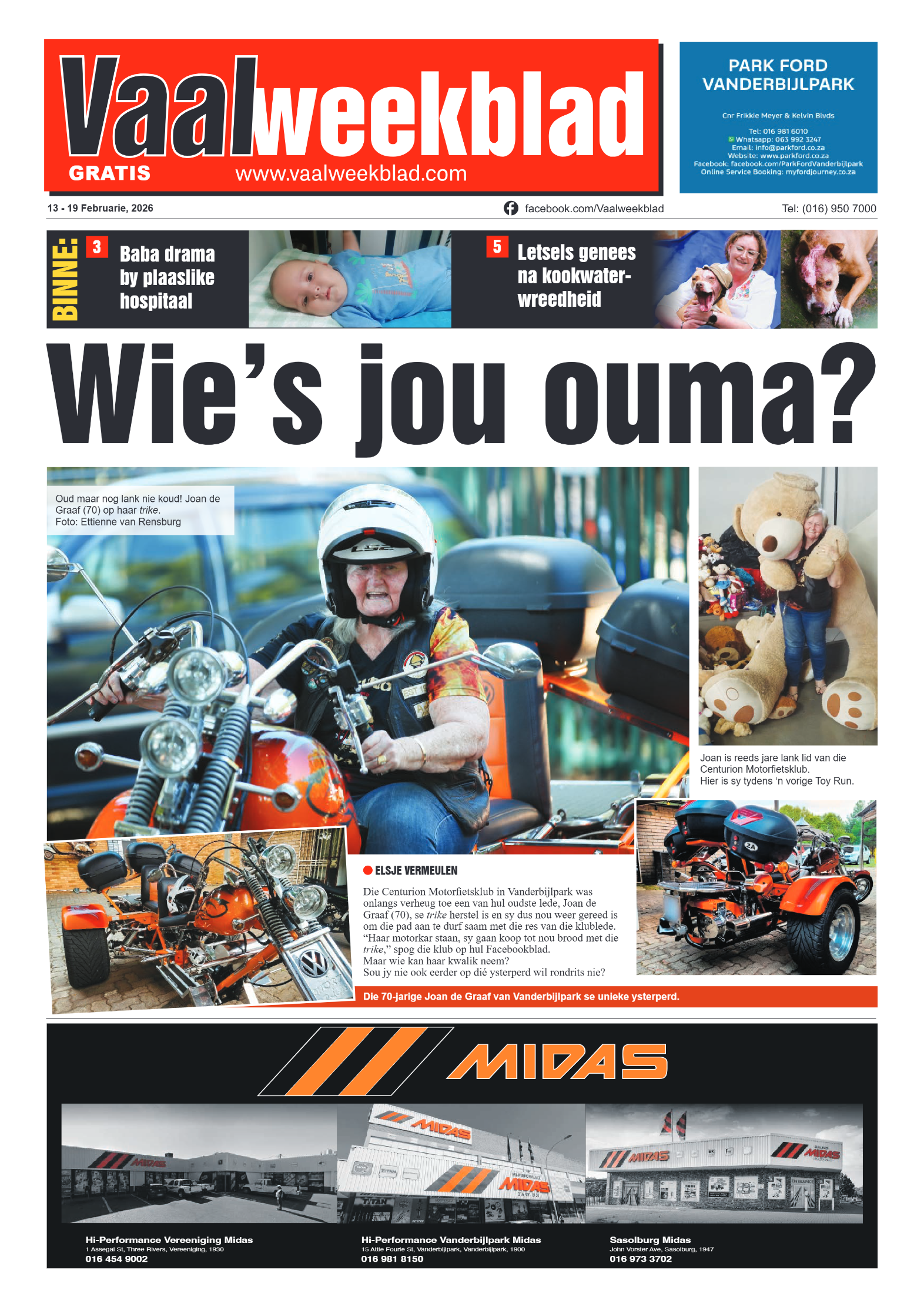 Vaalweekblad – 13 Februarie 2026 page 1