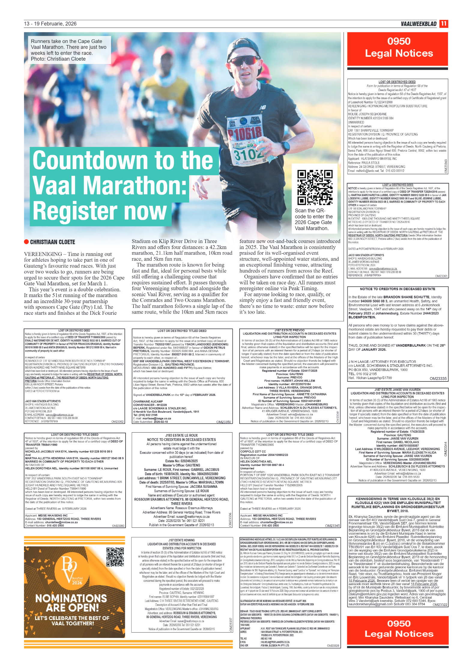 Vaalweekblad – 13 Februarie 2026 page 11