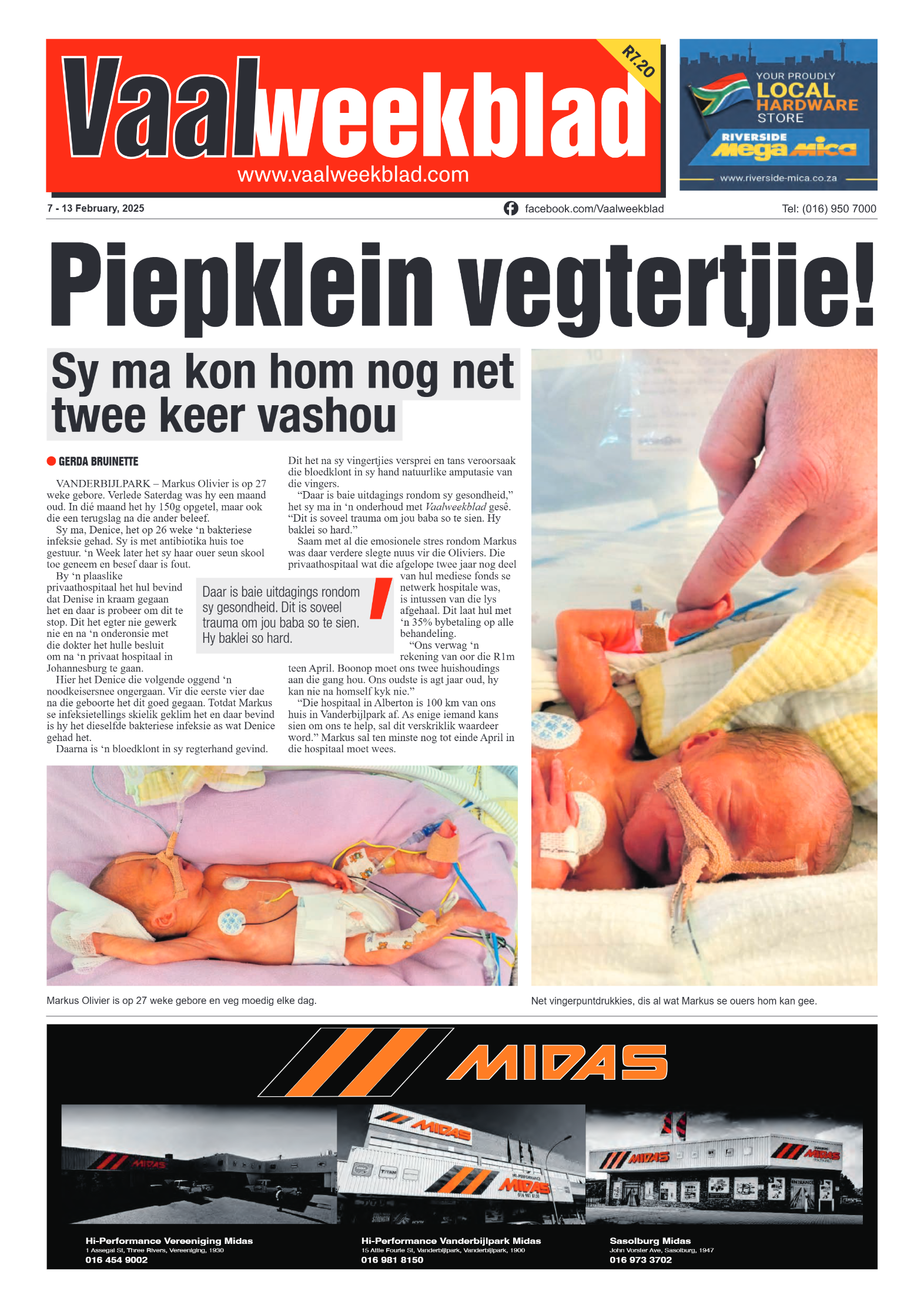 Vaalweekblad – 13 February, 2025 page 1