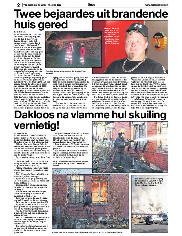 Vaalweekblad, 13 Julie – 15 Julie 2022 page 2