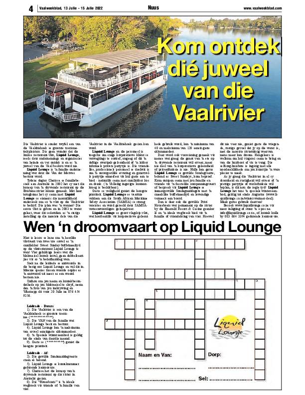 Vaalweekblad, 13 Julie – 15 Julie 2022 page 4