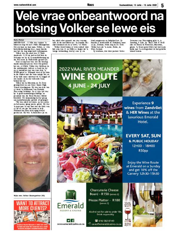 Vaalweekblad, 13 Julie – 15 Julie 2022 page 5