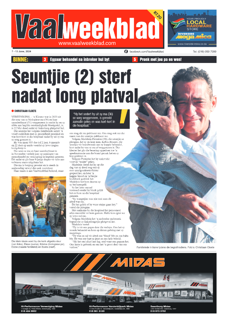 Vaalweekblad – 13 June, 2024 page 1