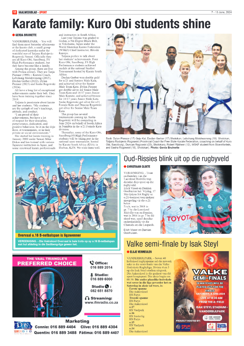 Vaalweekblad – 13 June, 2024 page 12