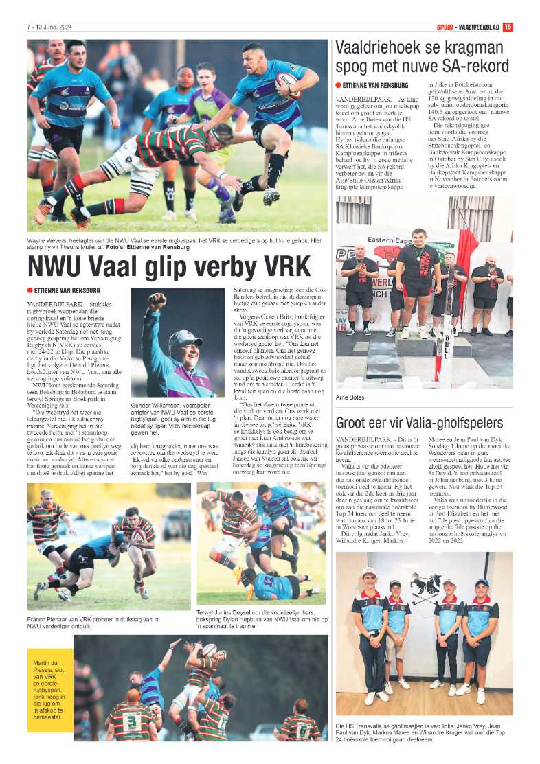 Vaalweekblad – 13 June, 2024 page 15