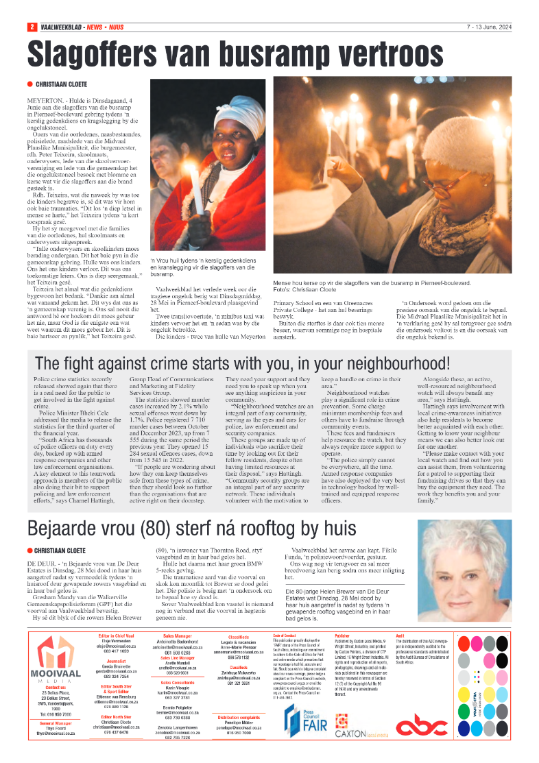 Vaalweekblad – 13 June, 2024 page 2