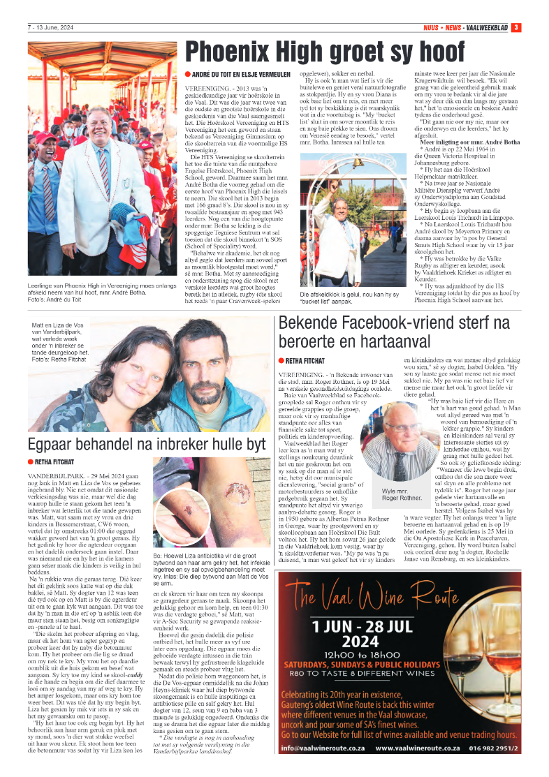 Vaalweekblad – 13 June, 2024 page 3