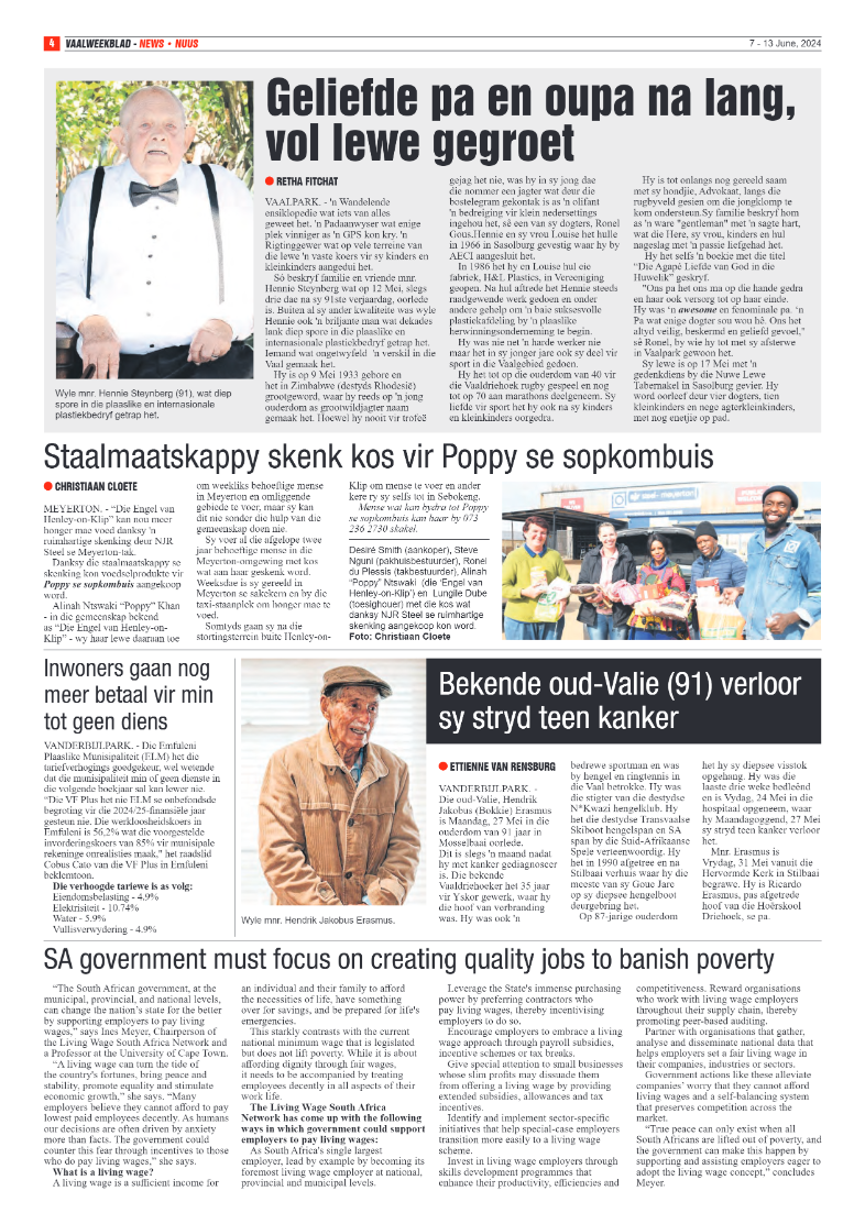 Vaalweekblad – 13 June, 2024 page 4