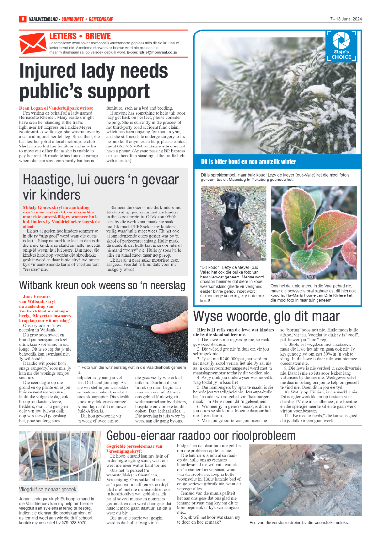 Vaalweekblad – 13 June, 2024 page 6