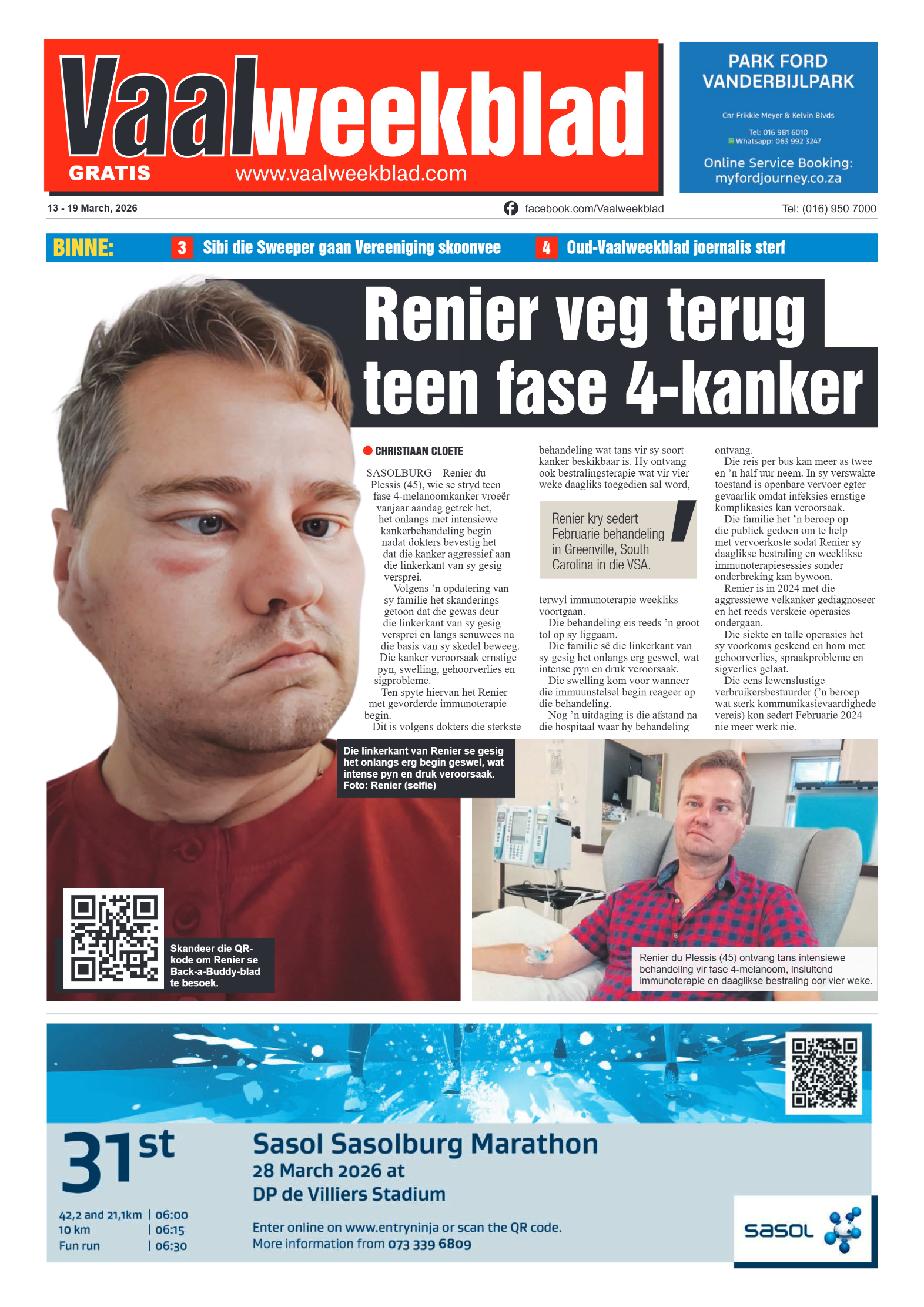 Vaalweekblad – 13 Maart page 1