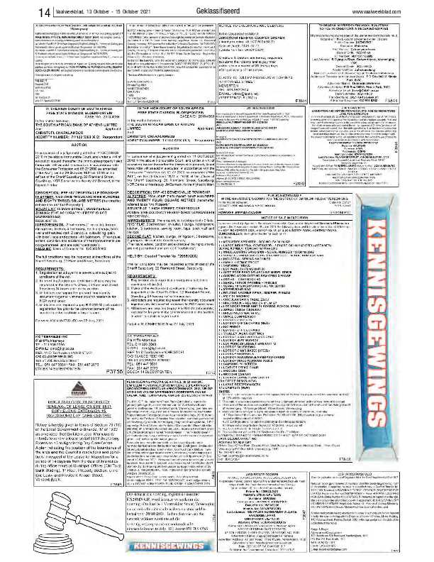Vaalweekblad 13 Oktober – 15 Oktober 2021 page 14