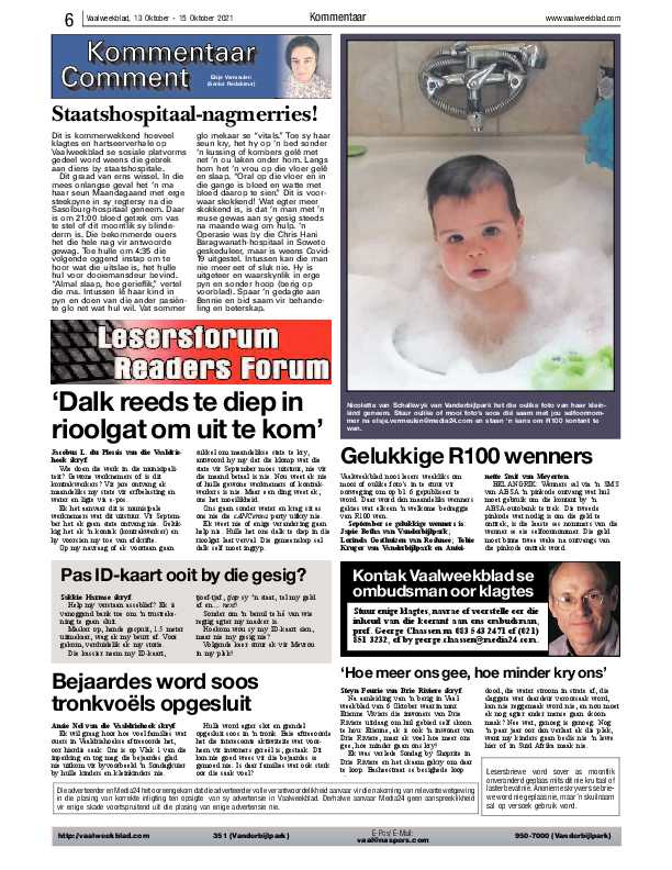 Vaalweekblad 13 Oktober – 15 Oktober 2021 page 6