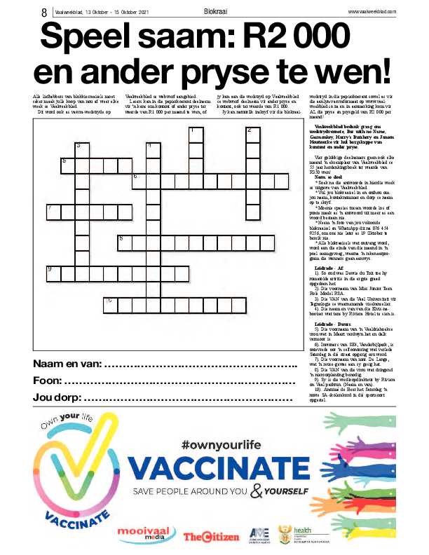Vaalweekblad 13 Oktober – 15 Oktober 2021 page 7