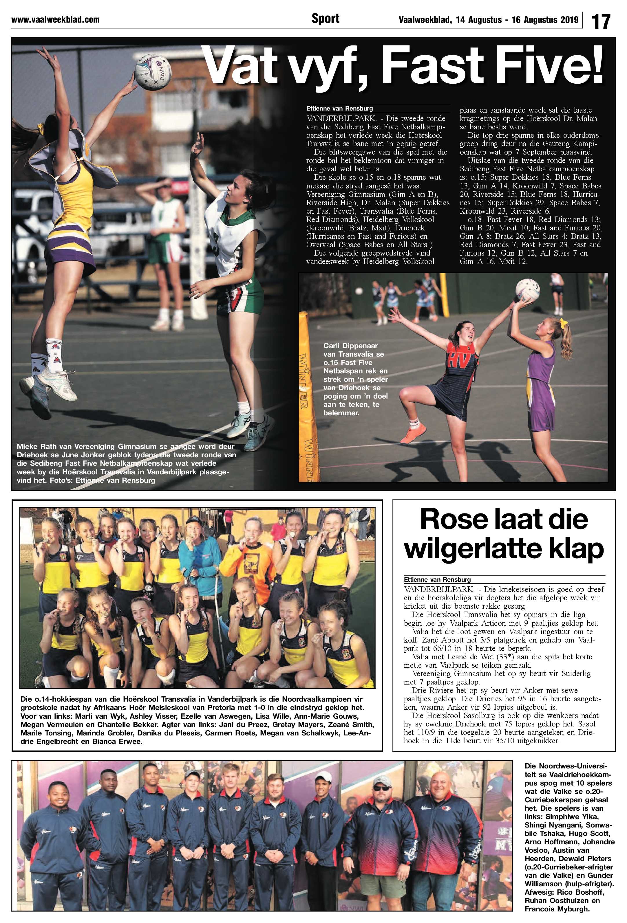 Vaalweekblad 14 – 16 Augustus 2019 page 17