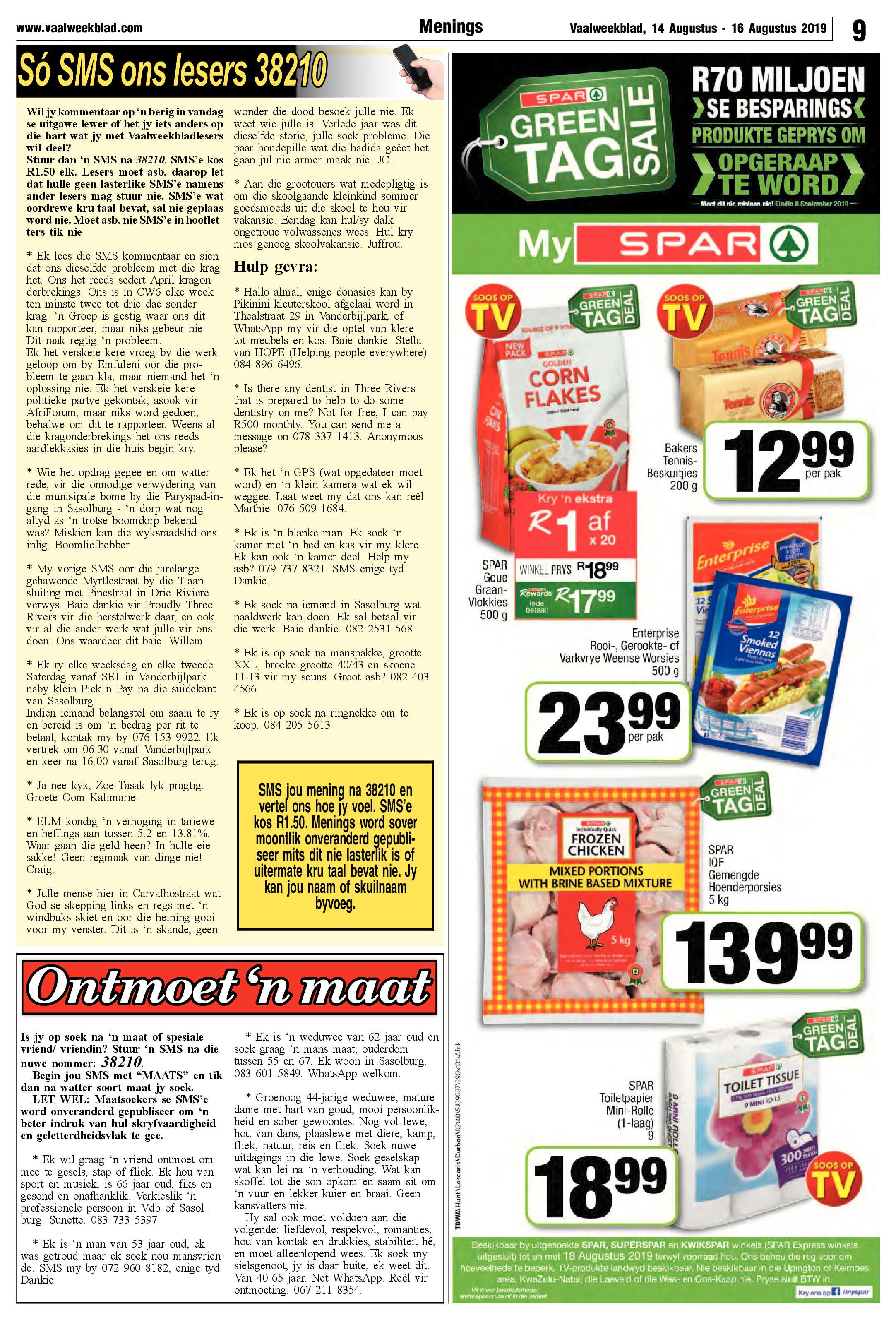 Vaalweekblad 14 – 16 Augustus 2019 page 9