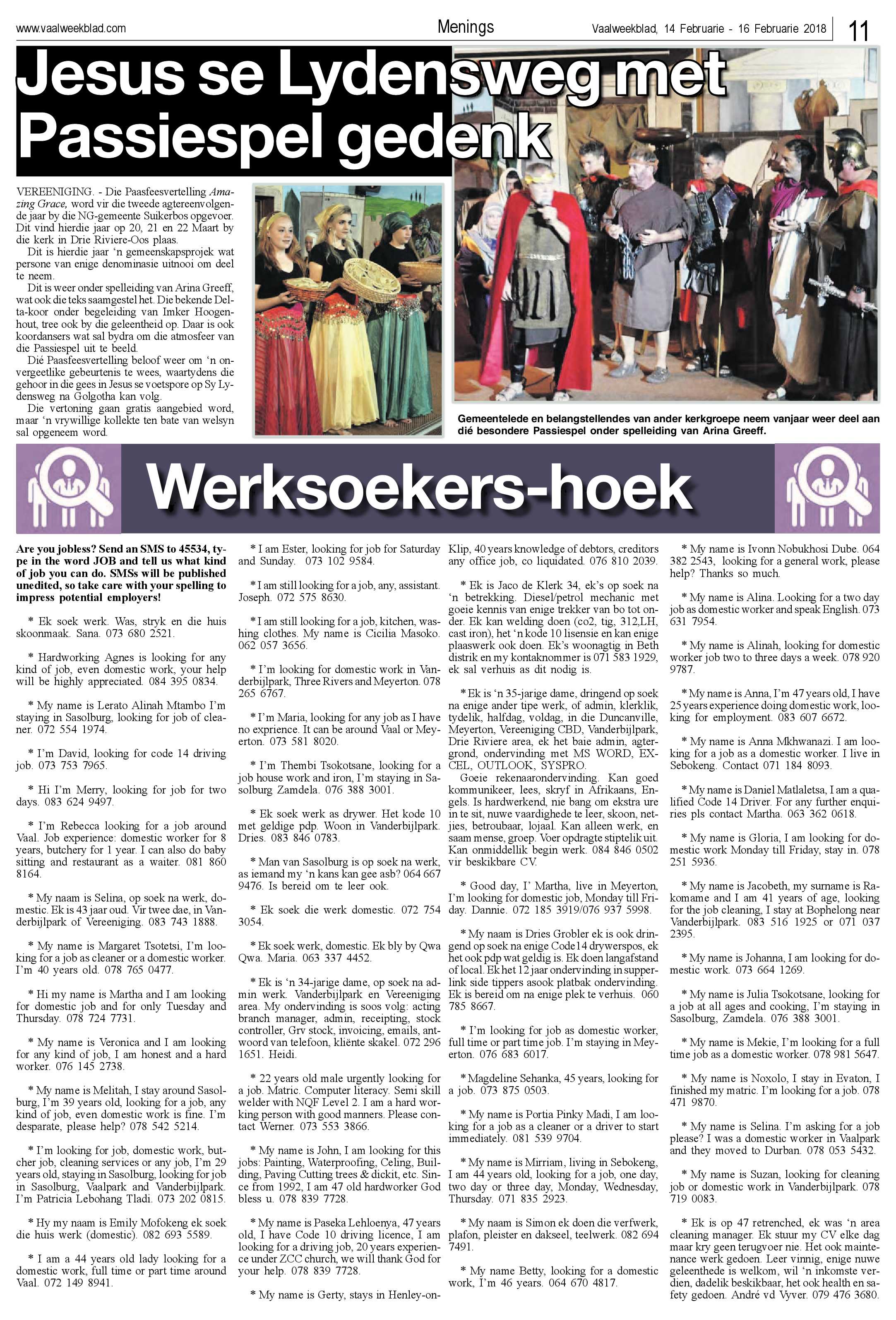 Vaalweekblad 14 – 16 Februarie 2018 page 11