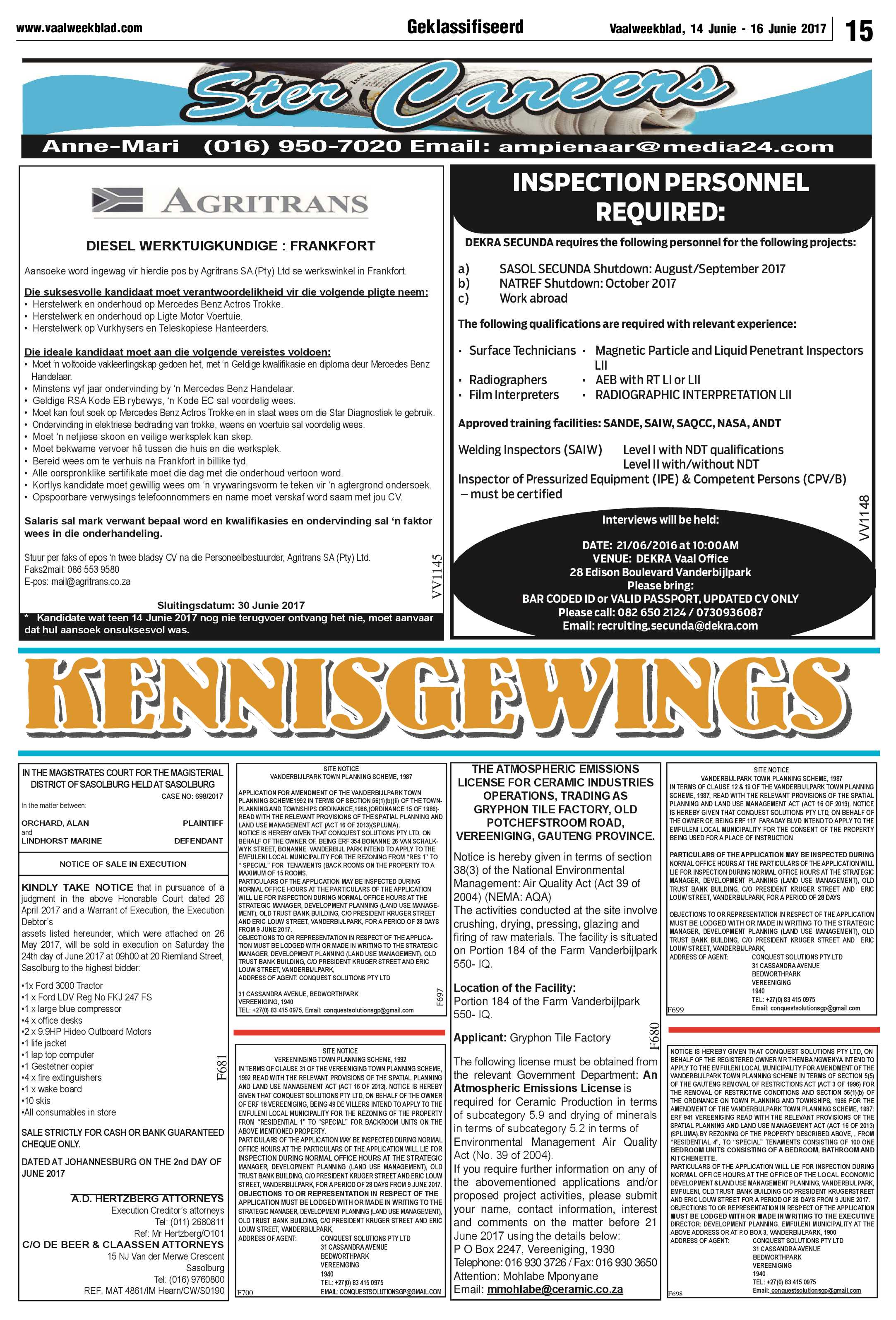 Vaalweekblad 14 – 16 Junie 2017 page 15