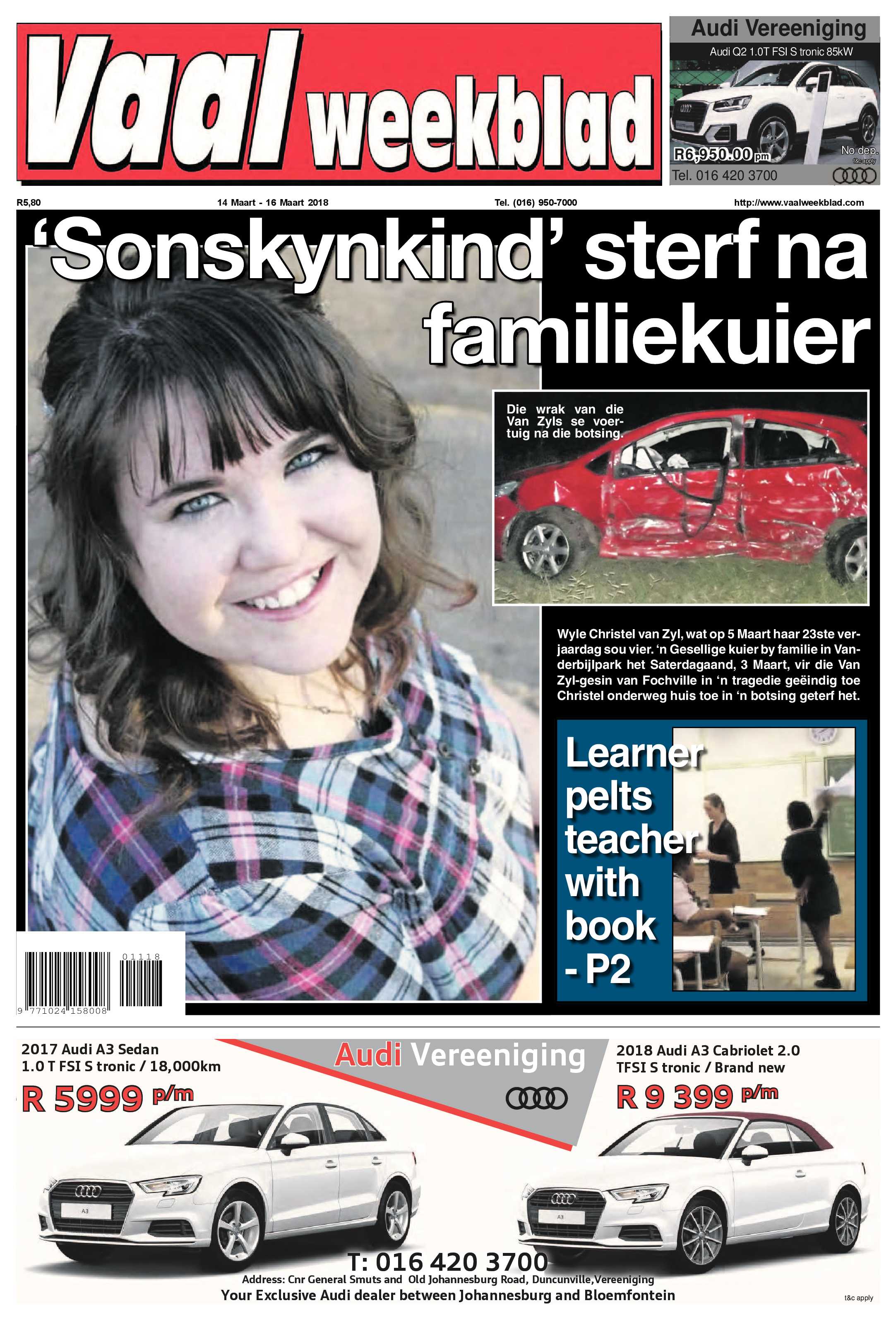 Vaalweekblad 14 – 16 Maart 2018 page 1