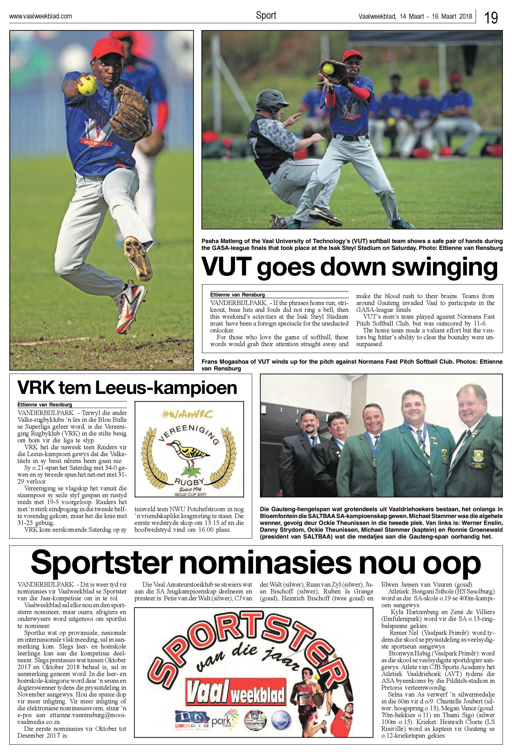 Vaalweekblad 14 – 16 Maart 2018 page 19