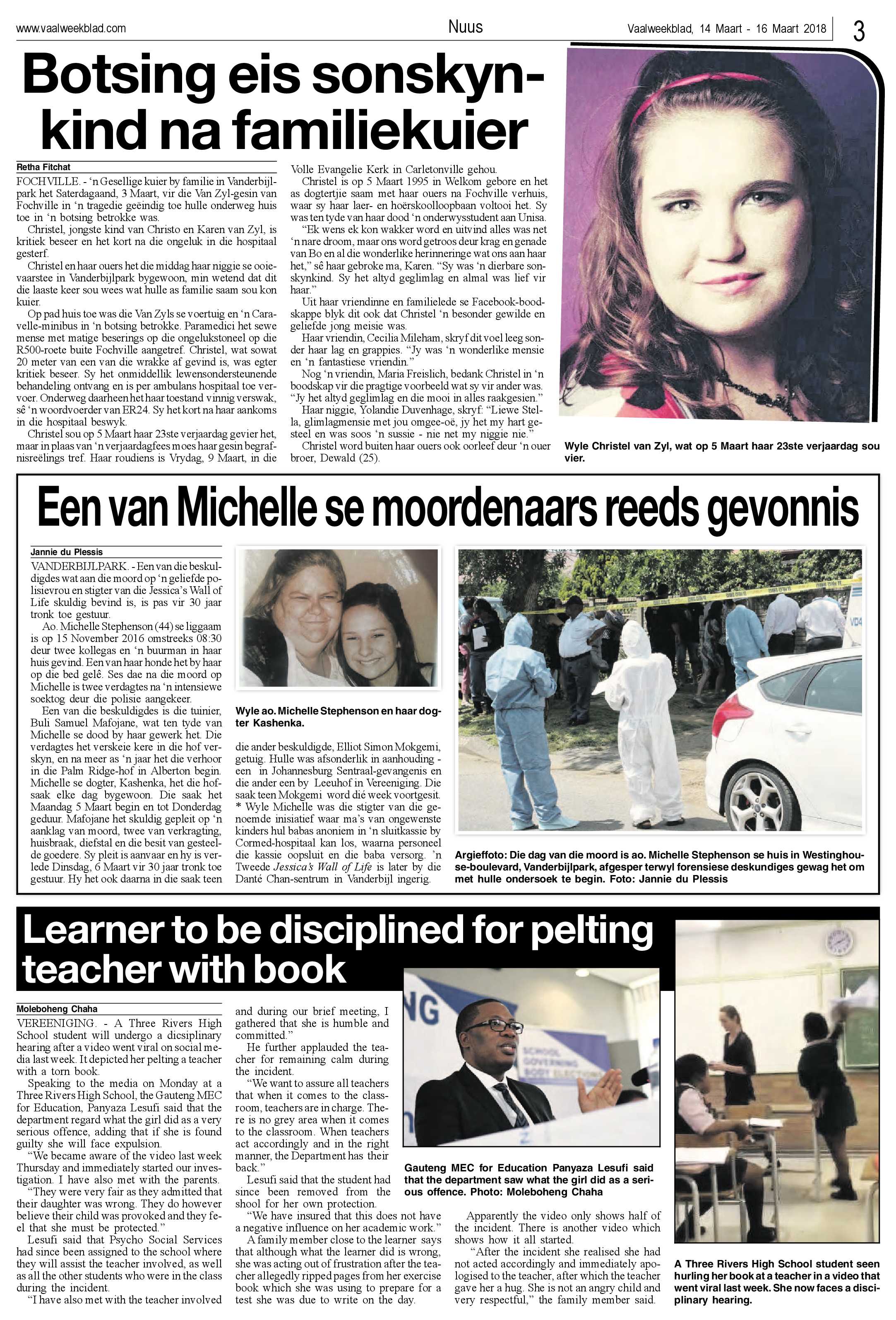 Vaalweekblad 14 – 16 Maart 2018 page 3
