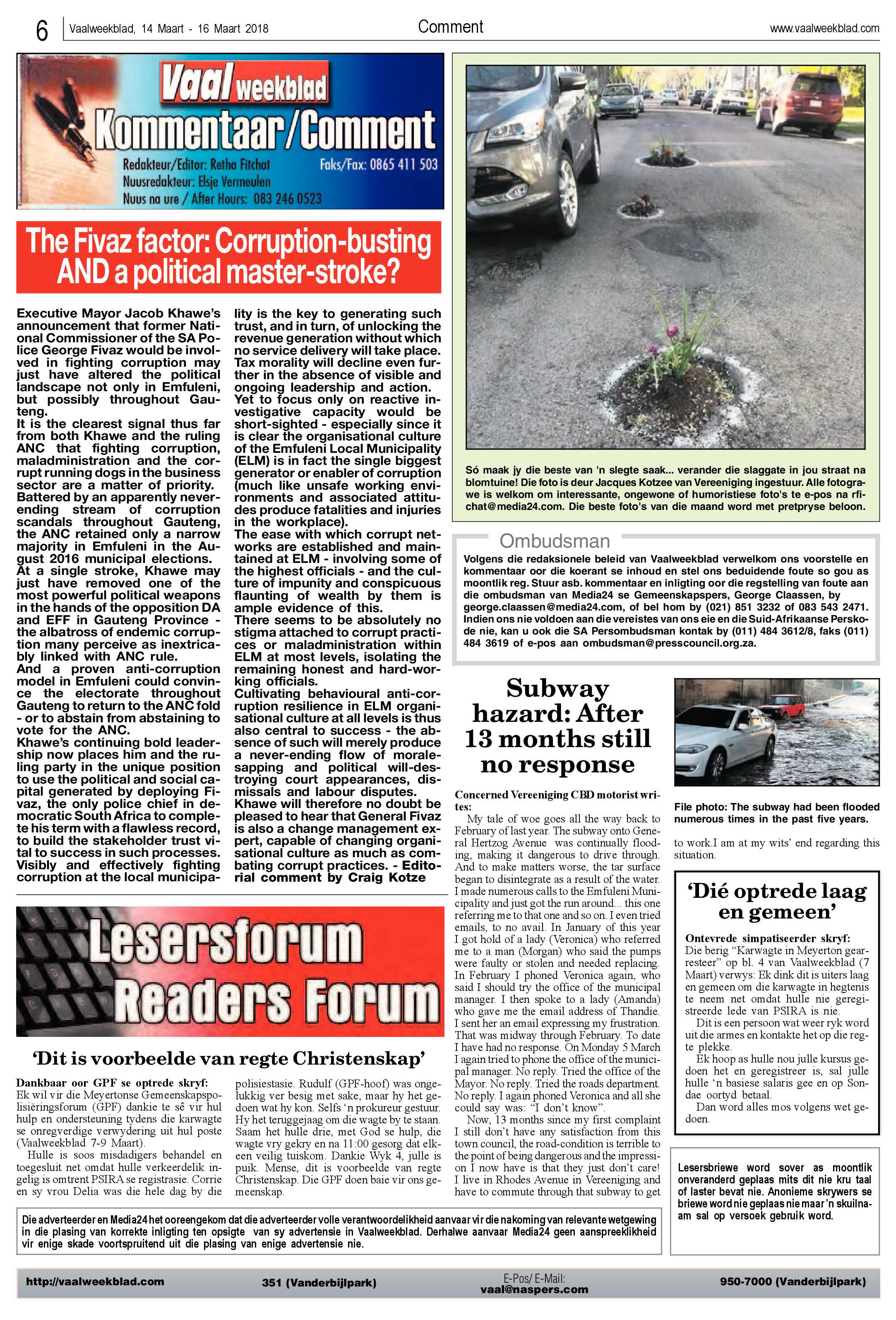 Vaalweekblad 14 – 16 Maart 2018 page 6