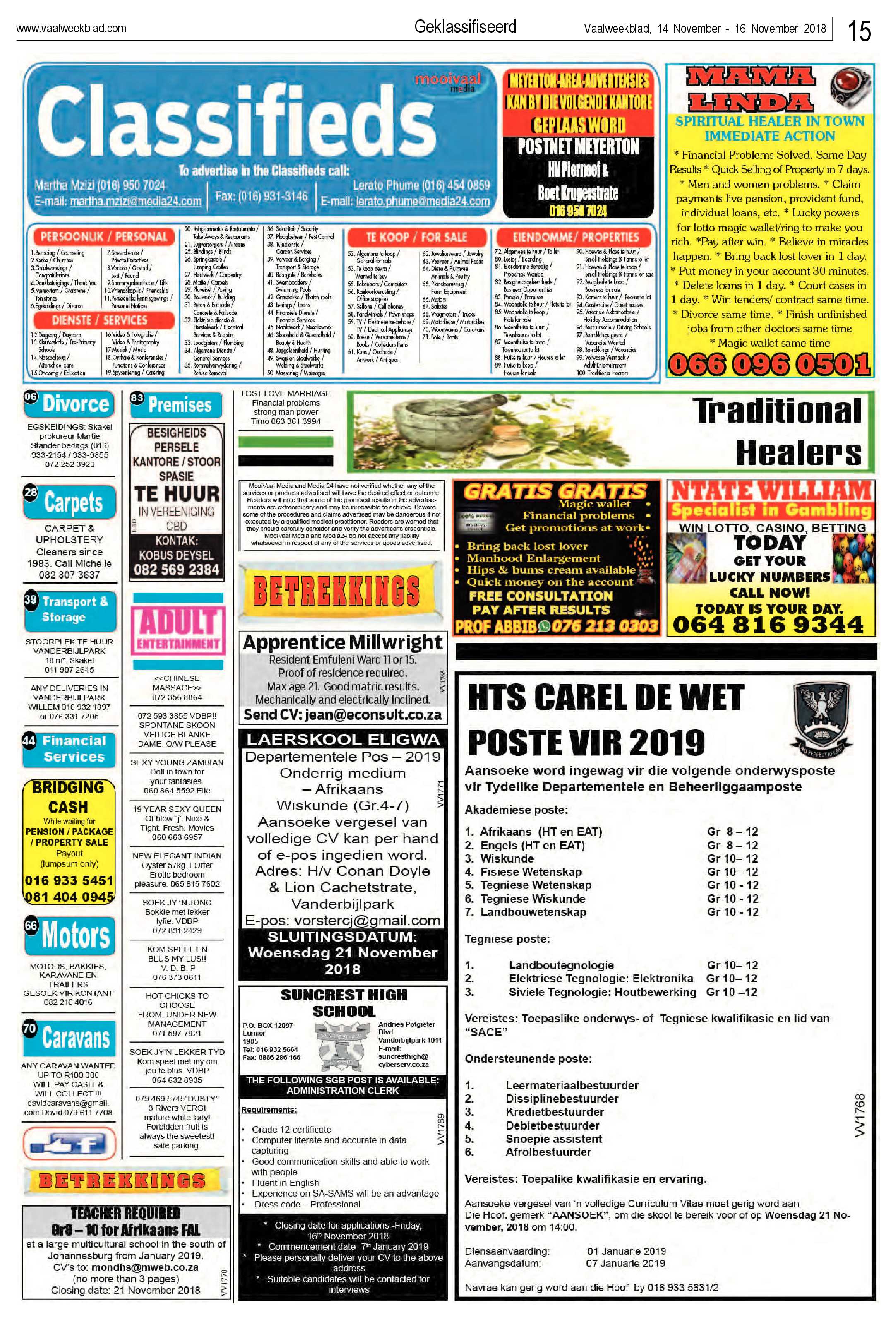 Vaalweekblad 14 – 16 November 2018 page 15