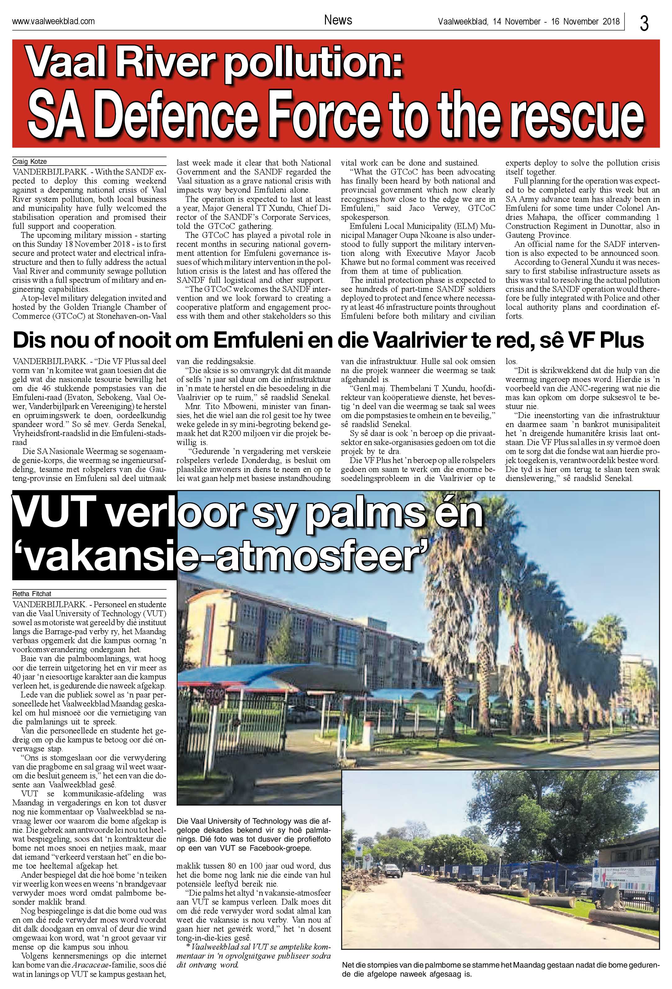 Vaalweekblad 14 – 16 November 2018 page 3