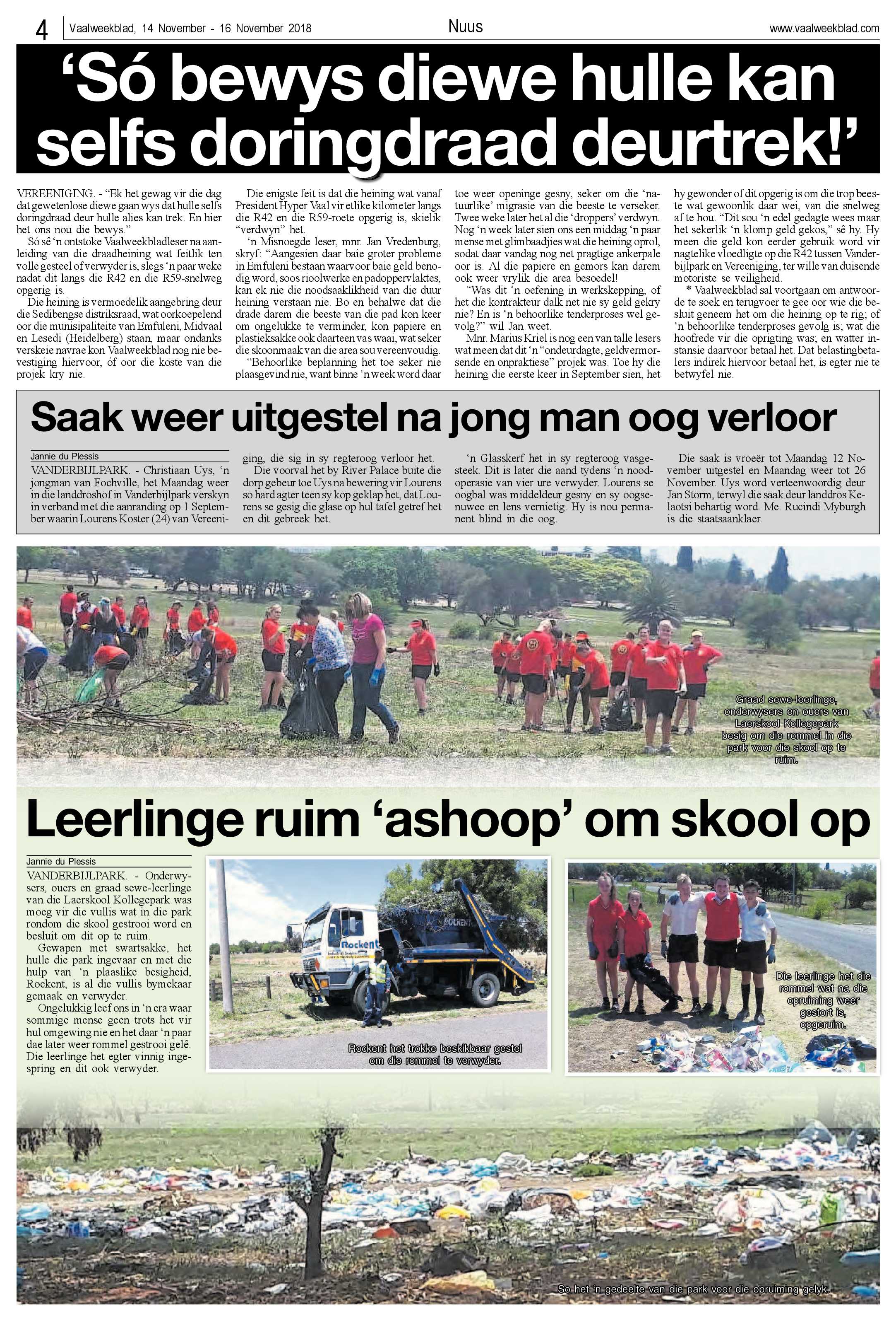 Vaalweekblad 14 – 16 November 2018 page 4
