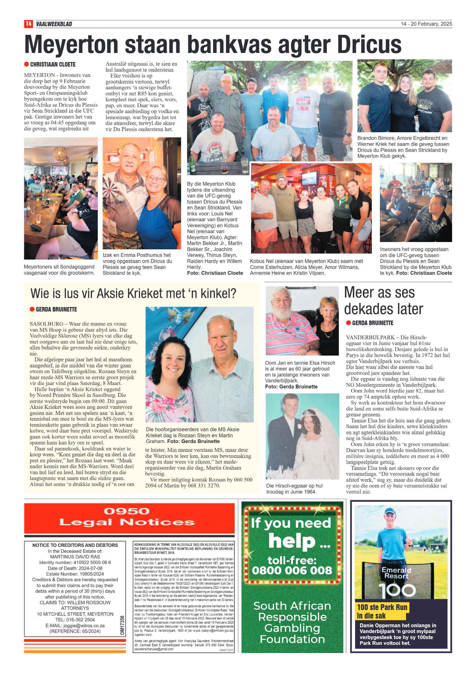 Vaalweekblad 14 – 20 February, 2025 page 14
