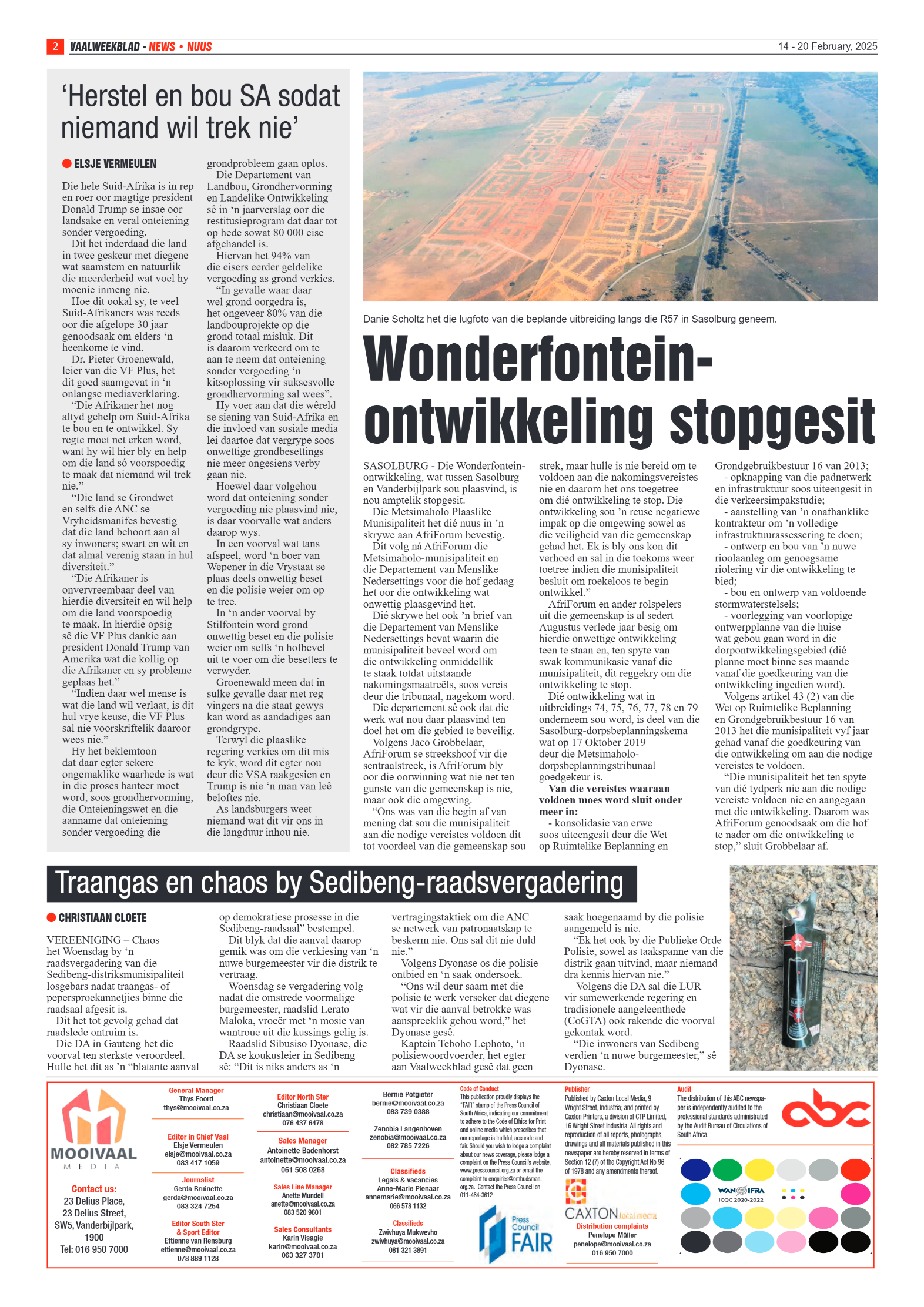 Vaalweekblad 14 – 20 February, 2025 page 2