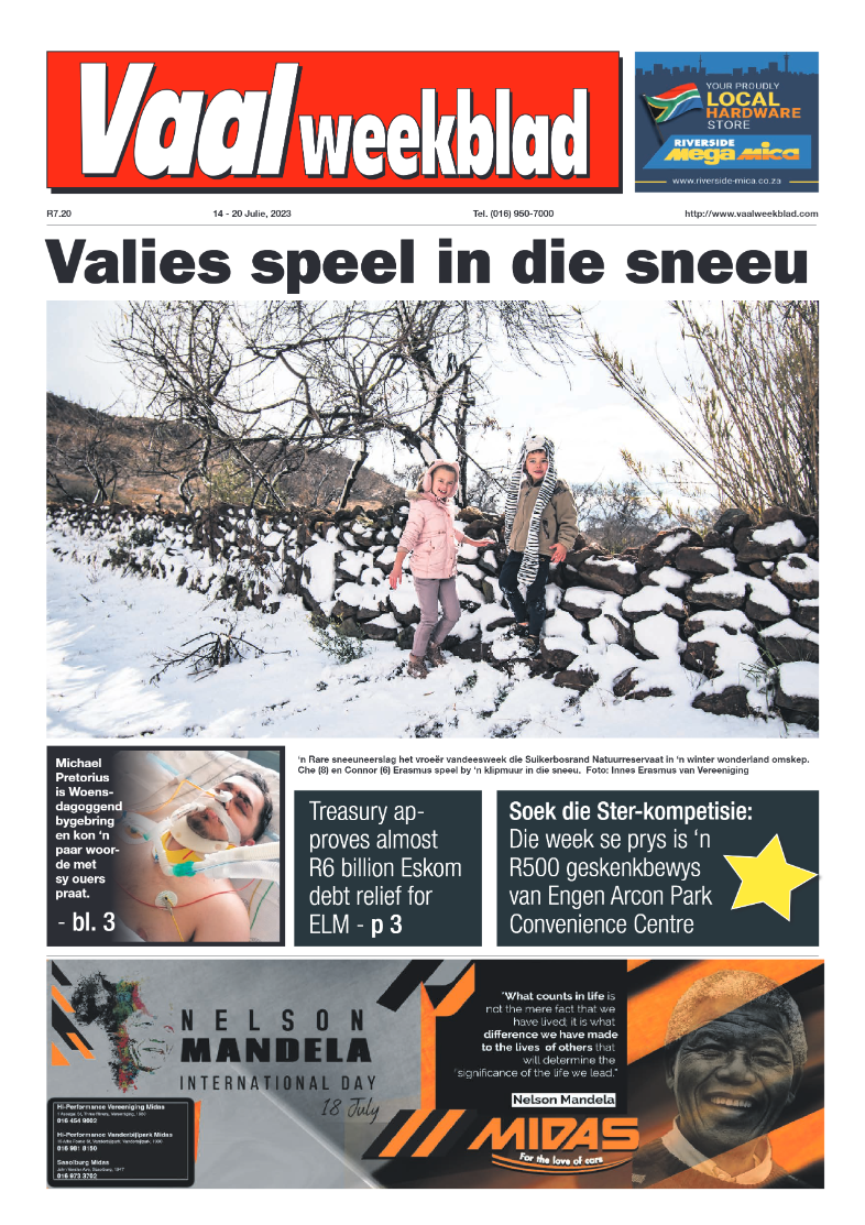 Vaalweekblad, 14 – 20 Julie, 2023 page 1