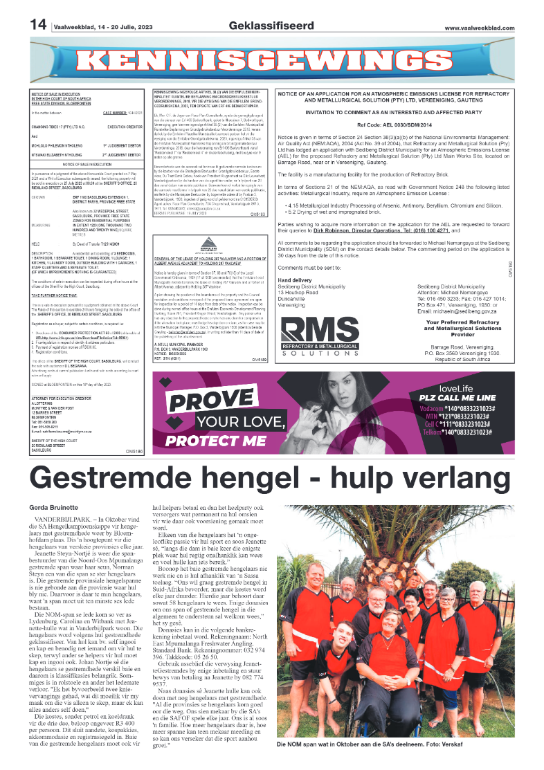 Vaalweekblad, 14 – 20 Julie, 2023 page 14