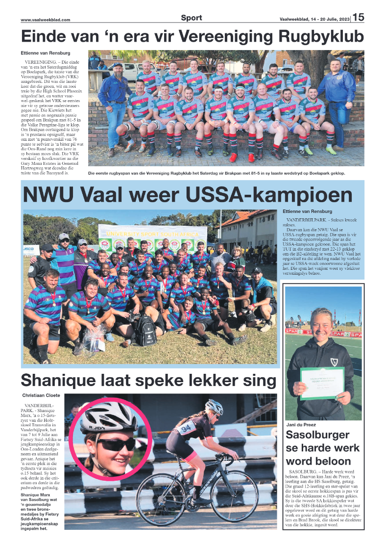 Vaalweekblad, 14 – 20 Julie, 2023 page 15