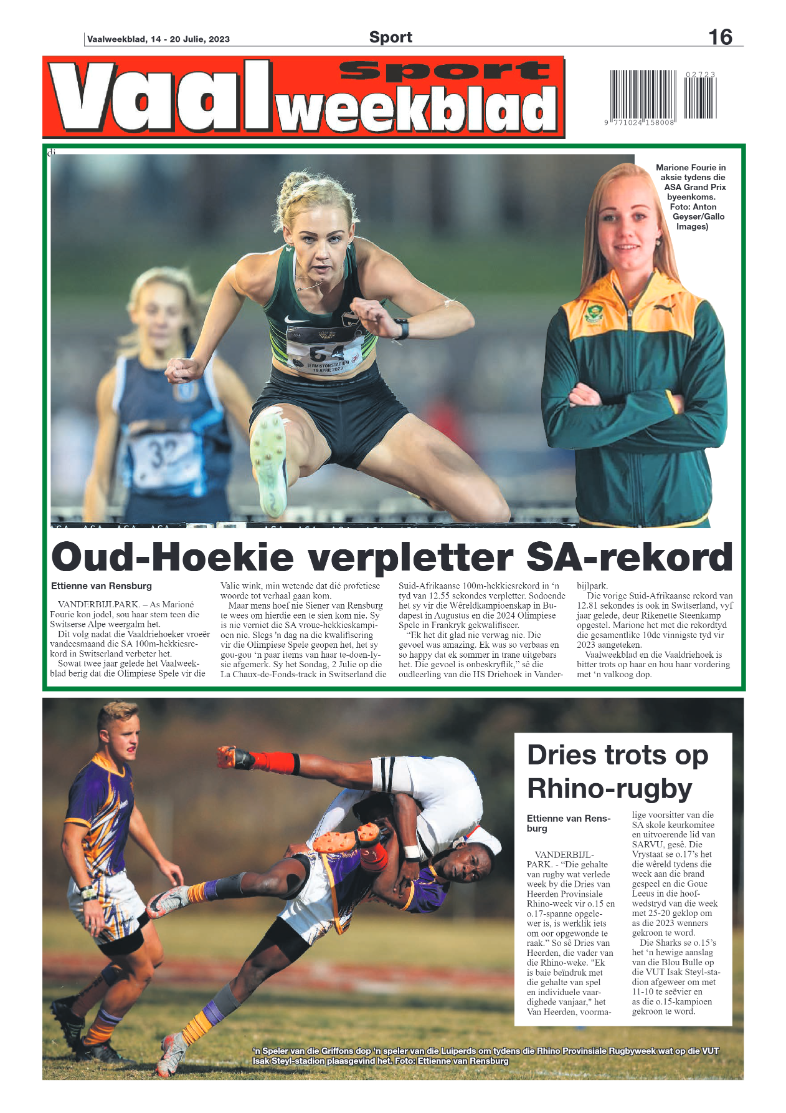 Vaalweekblad, 14 – 20 Julie, 2023 page 16