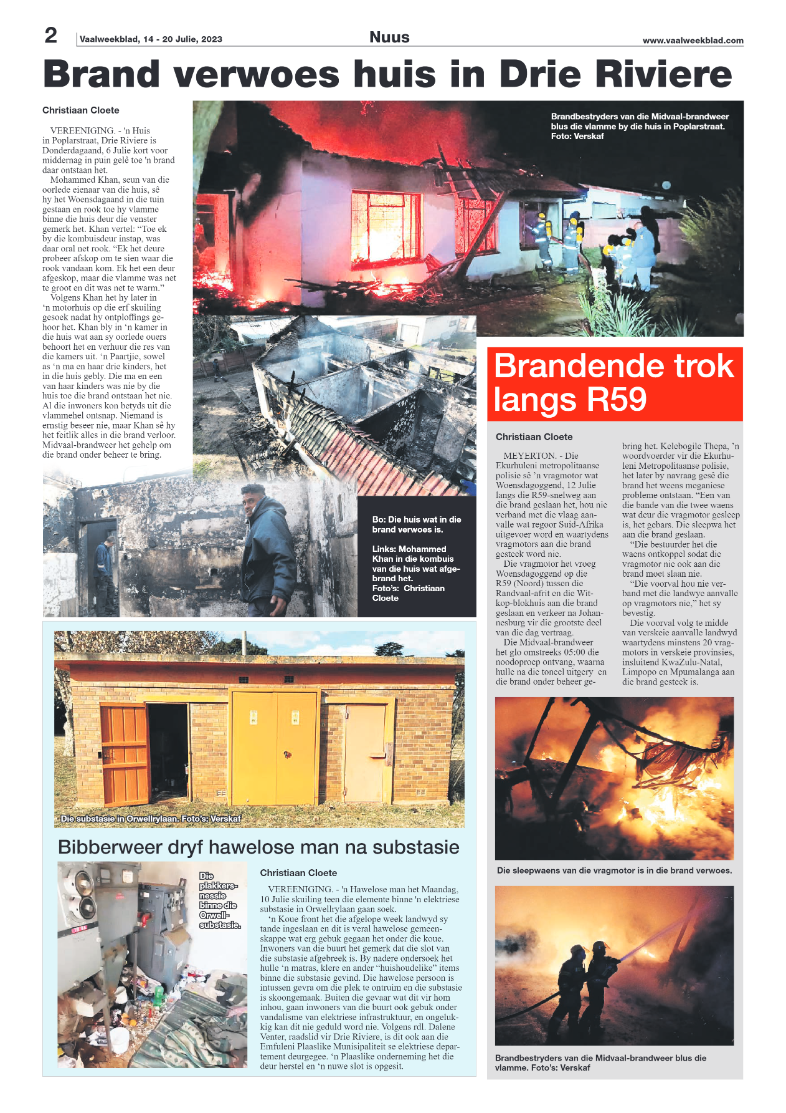 Vaalweekblad, 14 – 20 Julie, 2023 page 2
