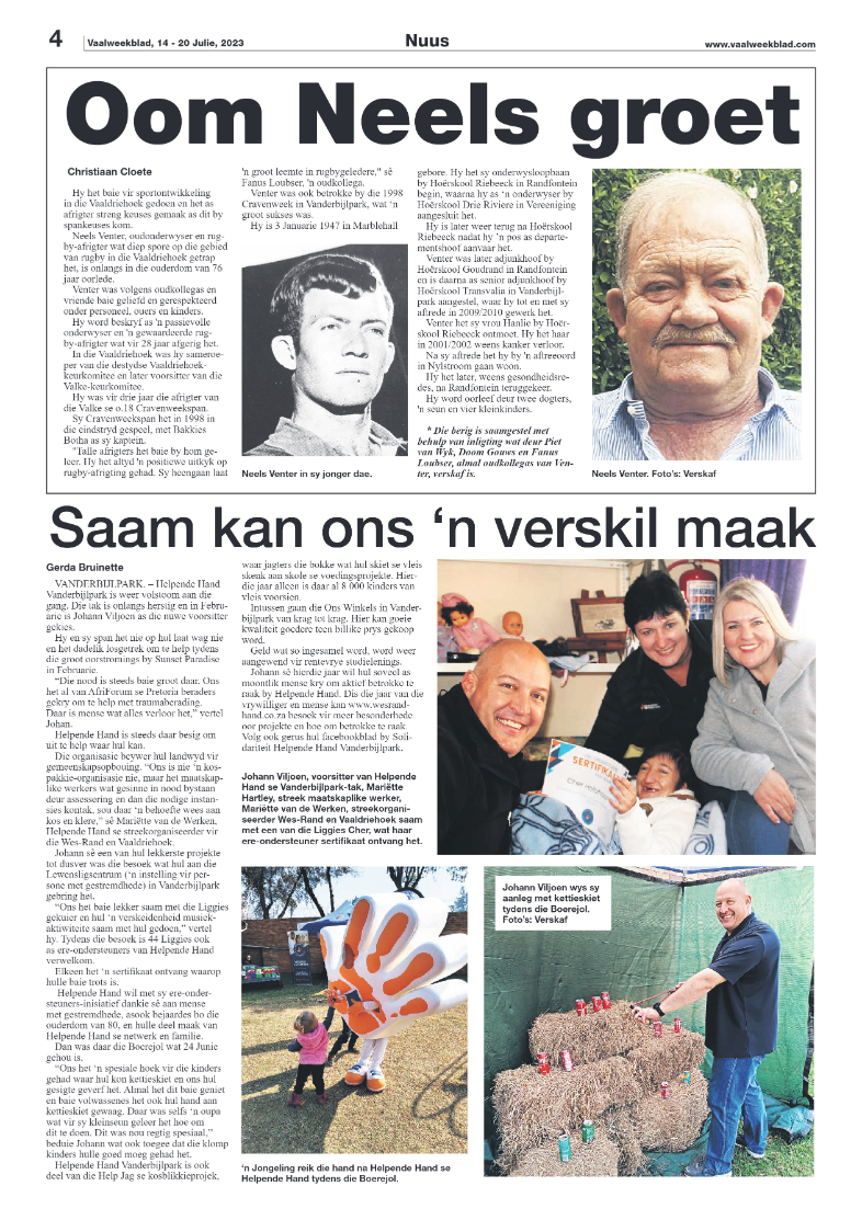 Vaalweekblad, 14 – 20 Julie, 2023 page 4