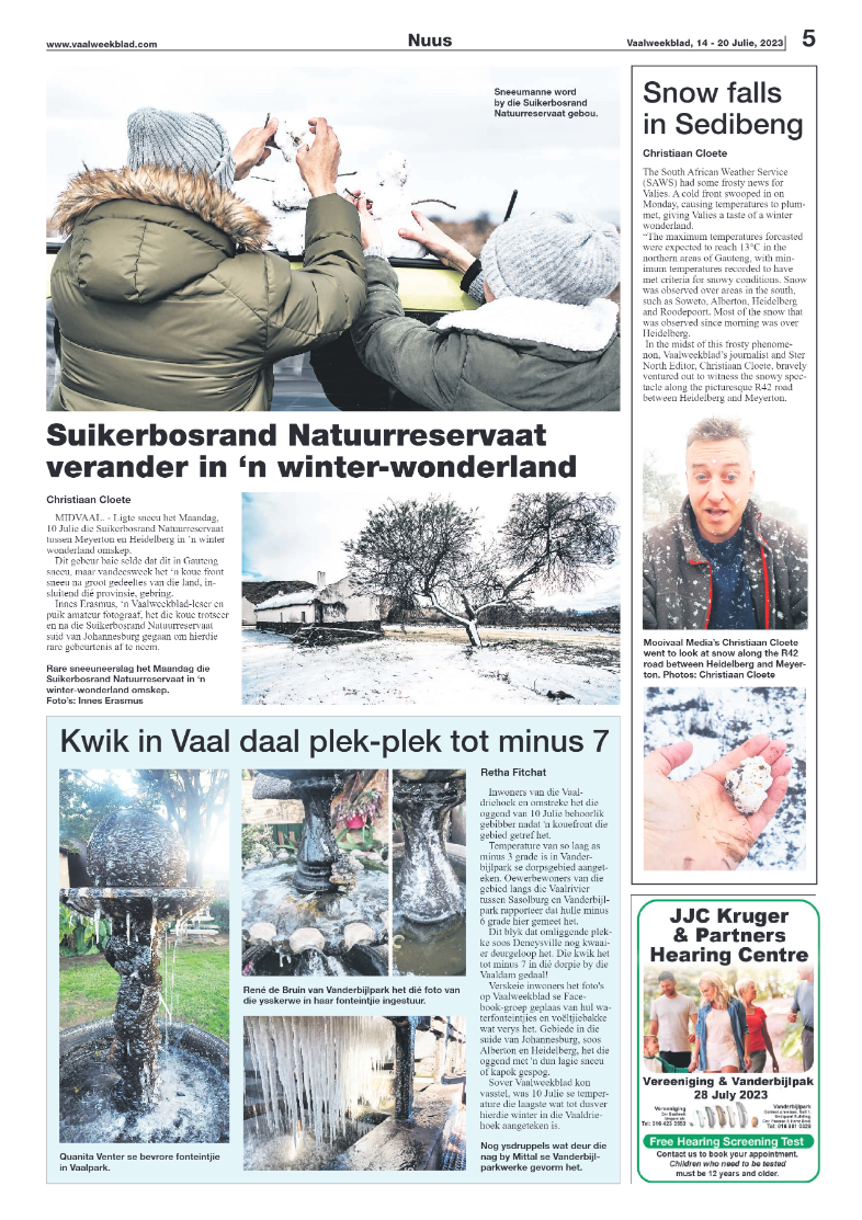 Vaalweekblad, 14 – 20 Julie, 2023 page 5