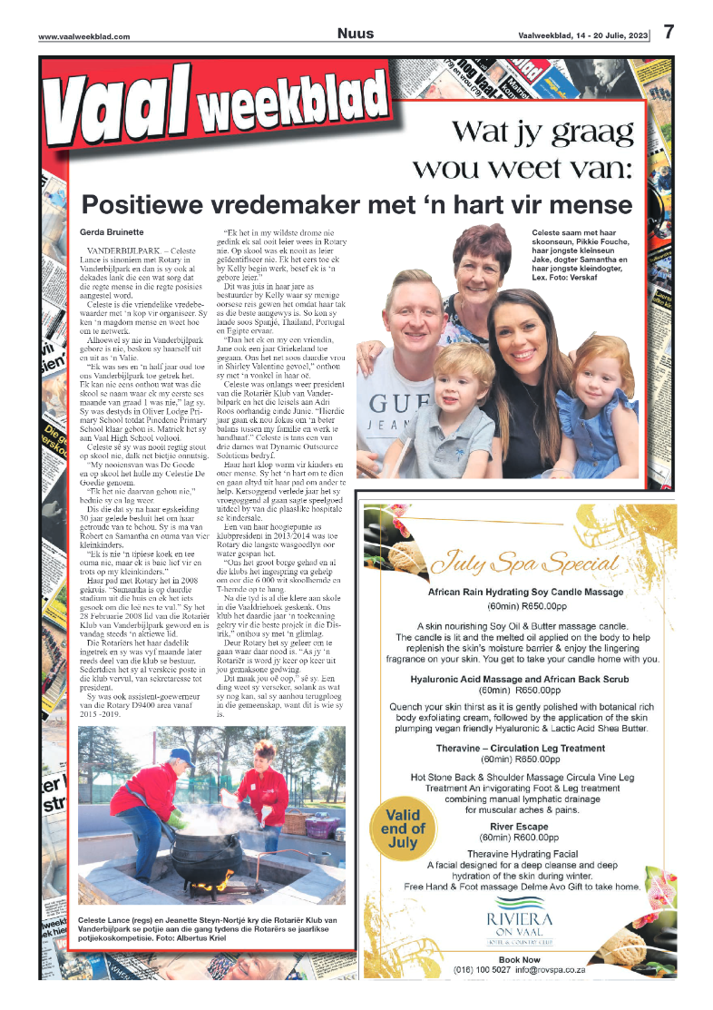 Vaalweekblad, 14 – 20 Julie, 2023 page 7