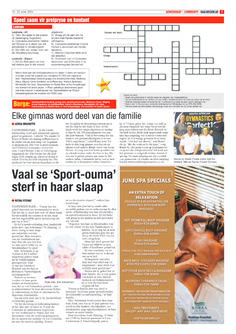 Vaalweekblad -14 – 20 June, 2024 page 7