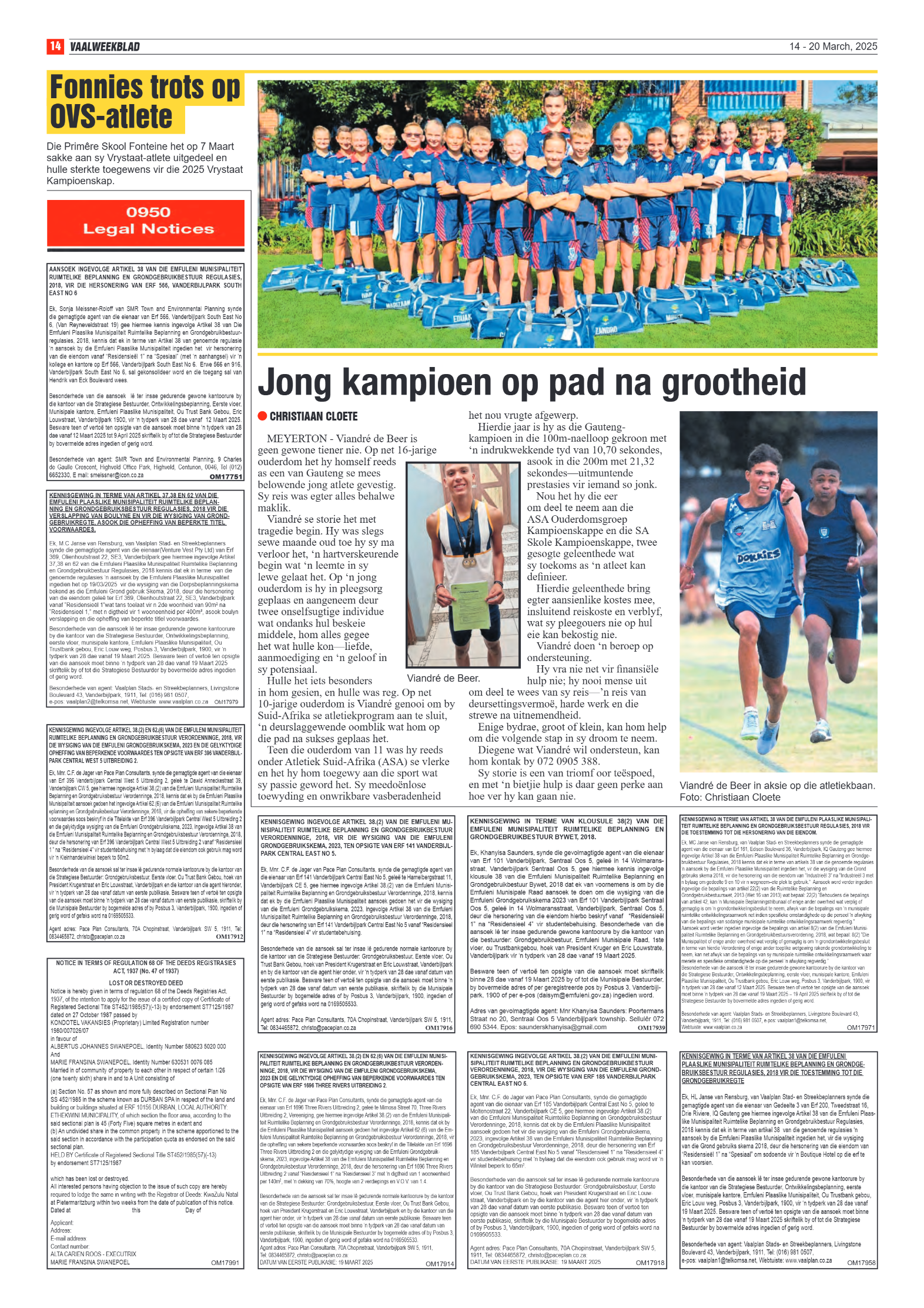 Vaalweekblad 14 – 20 March, 2025 page 14