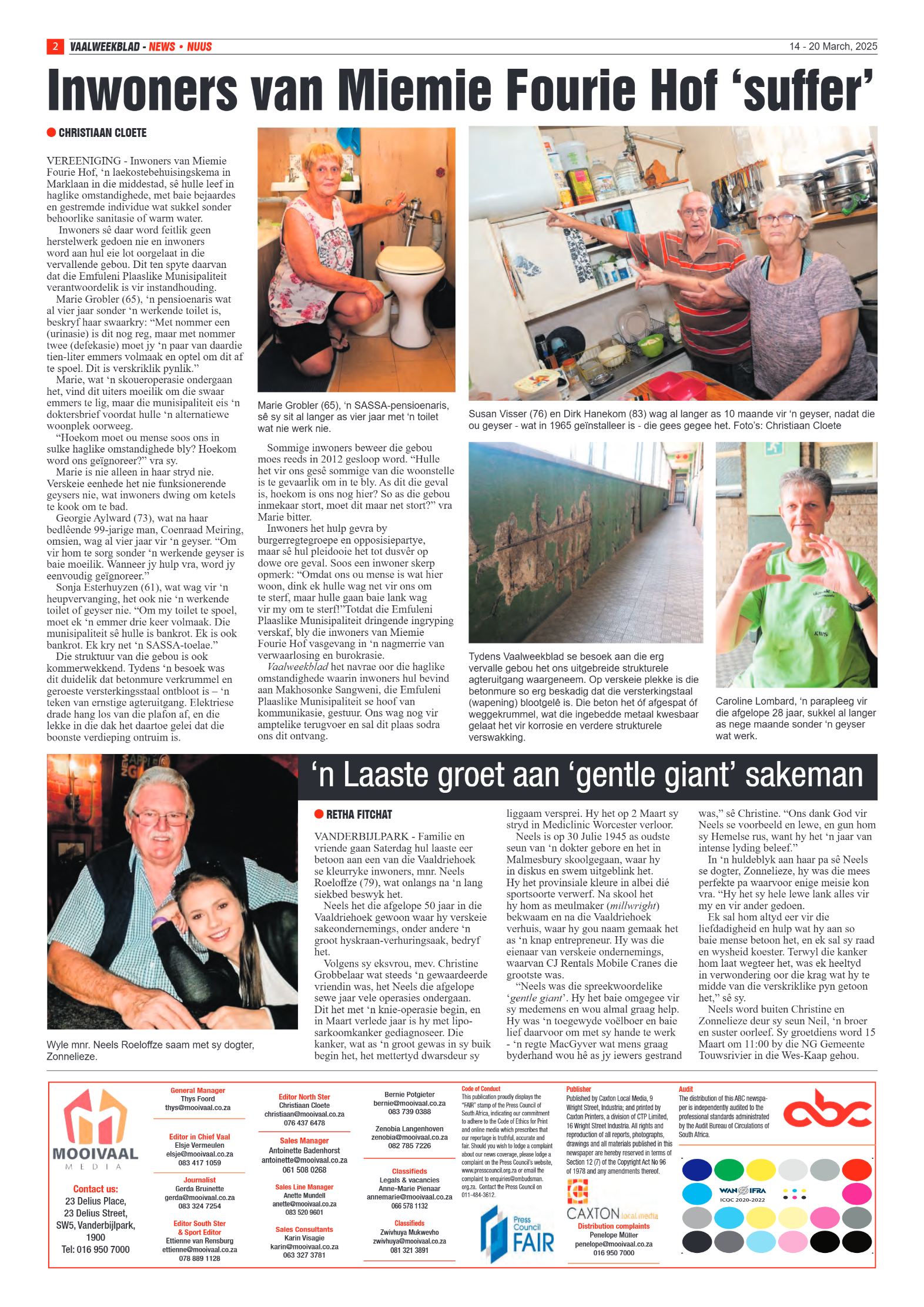 Vaalweekblad 14 – 20 March, 2025 page 2