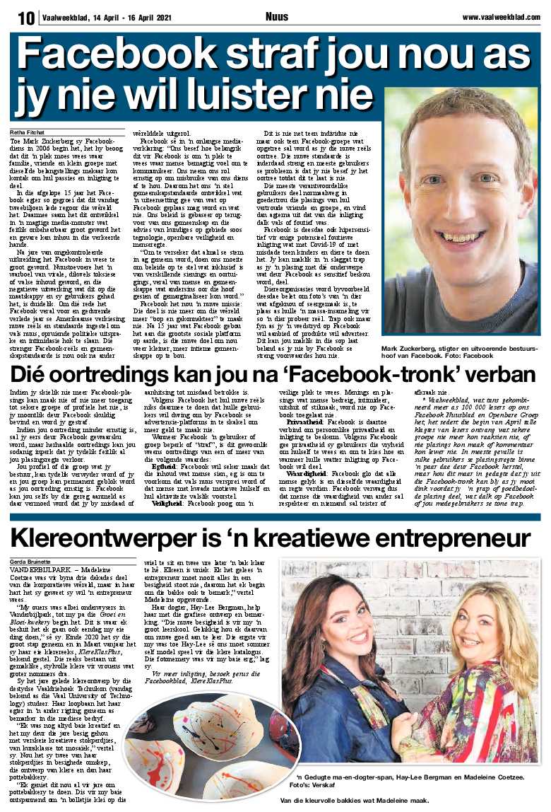 Vaalweekblad 14 April – 16 April 2021 page 10