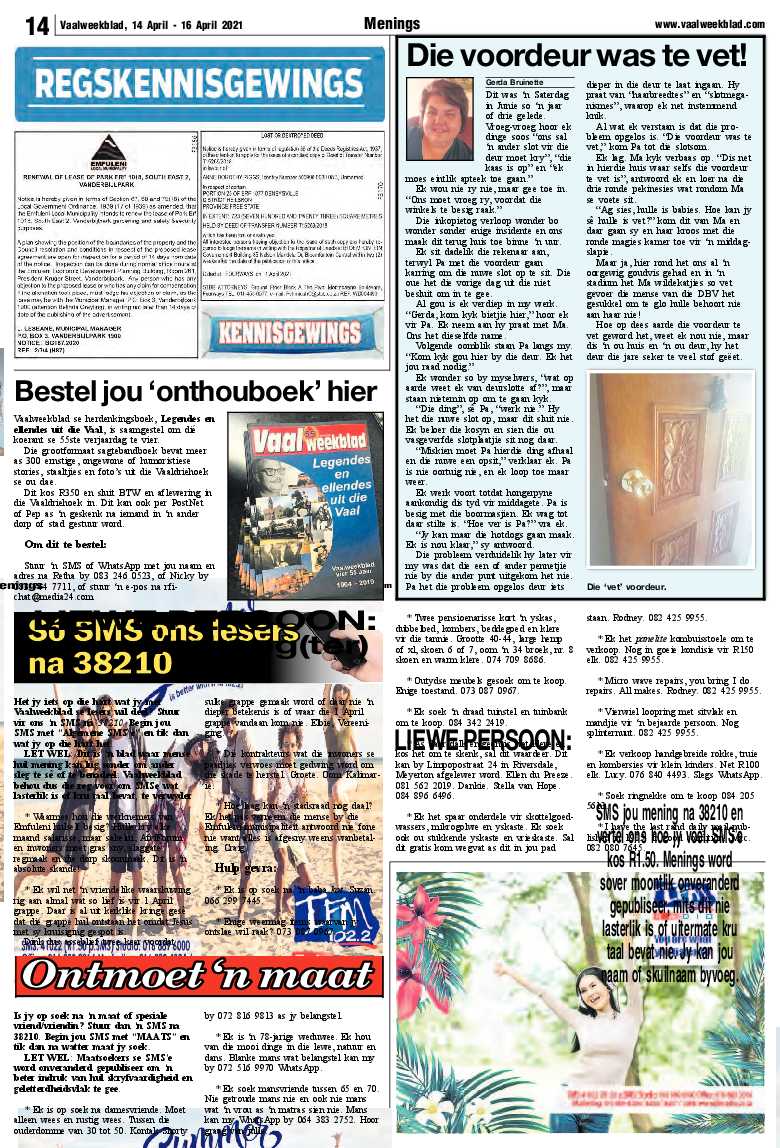 Vaalweekblad 14 April – 16 April 2021 page 14