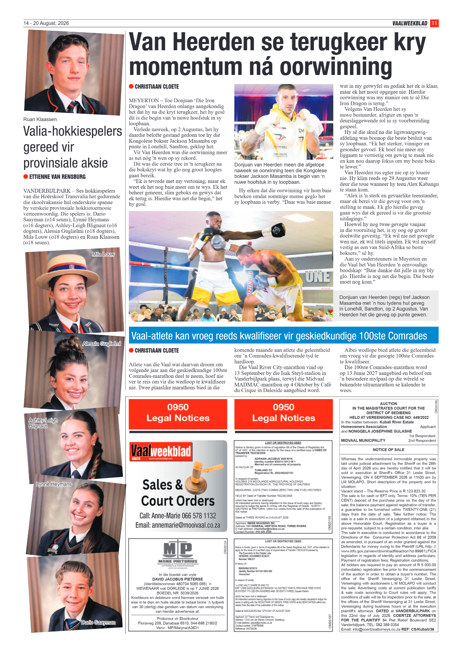Vaalweekblad – 14 Augustus 2026 page 11