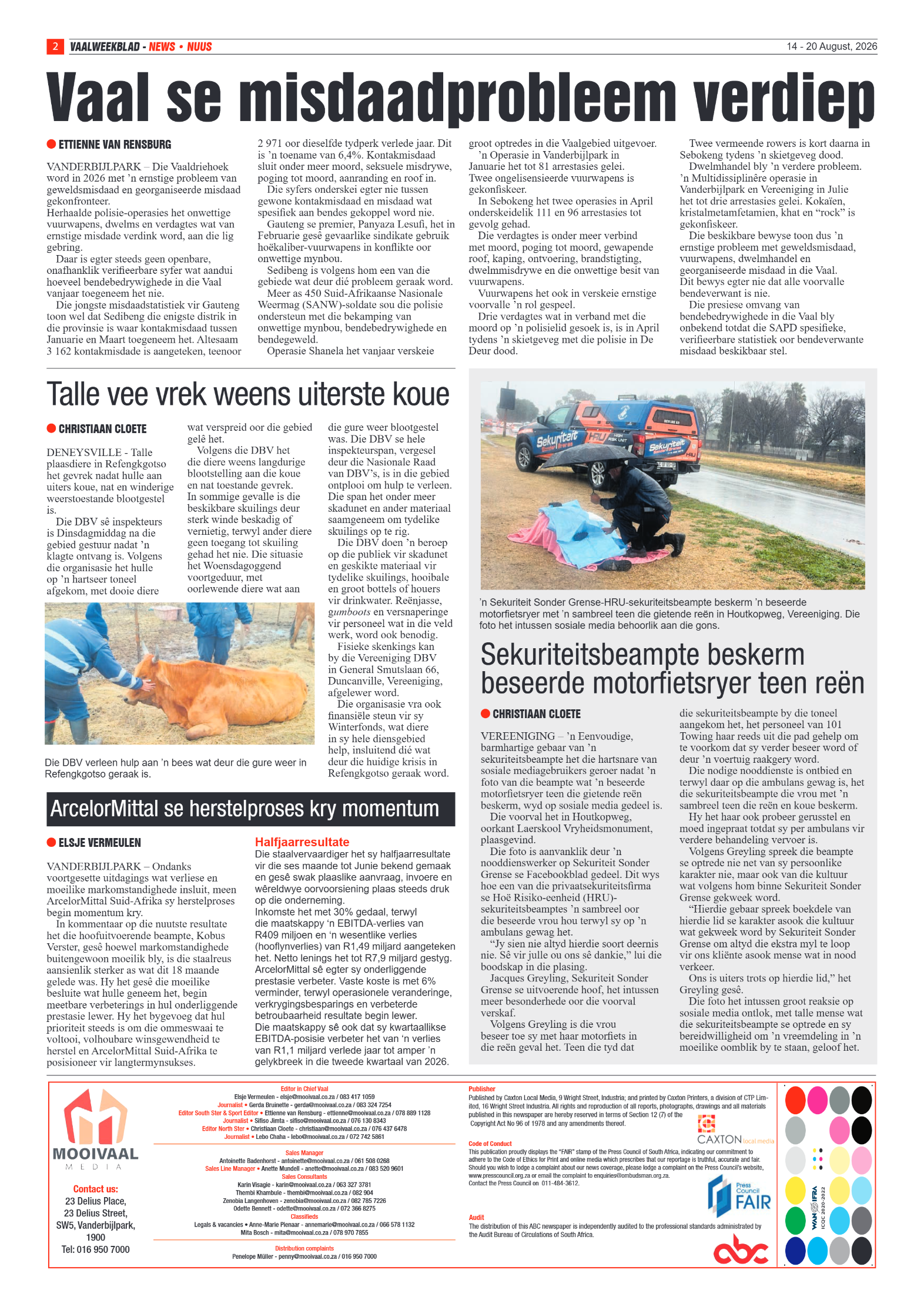 Vaalweekblad – 14 Augustus 2026 page 2