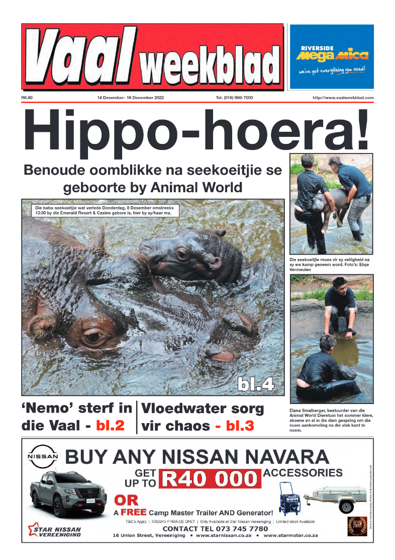 Vaalweekblad, 14 Desember- 16 Desember 2022 page 1