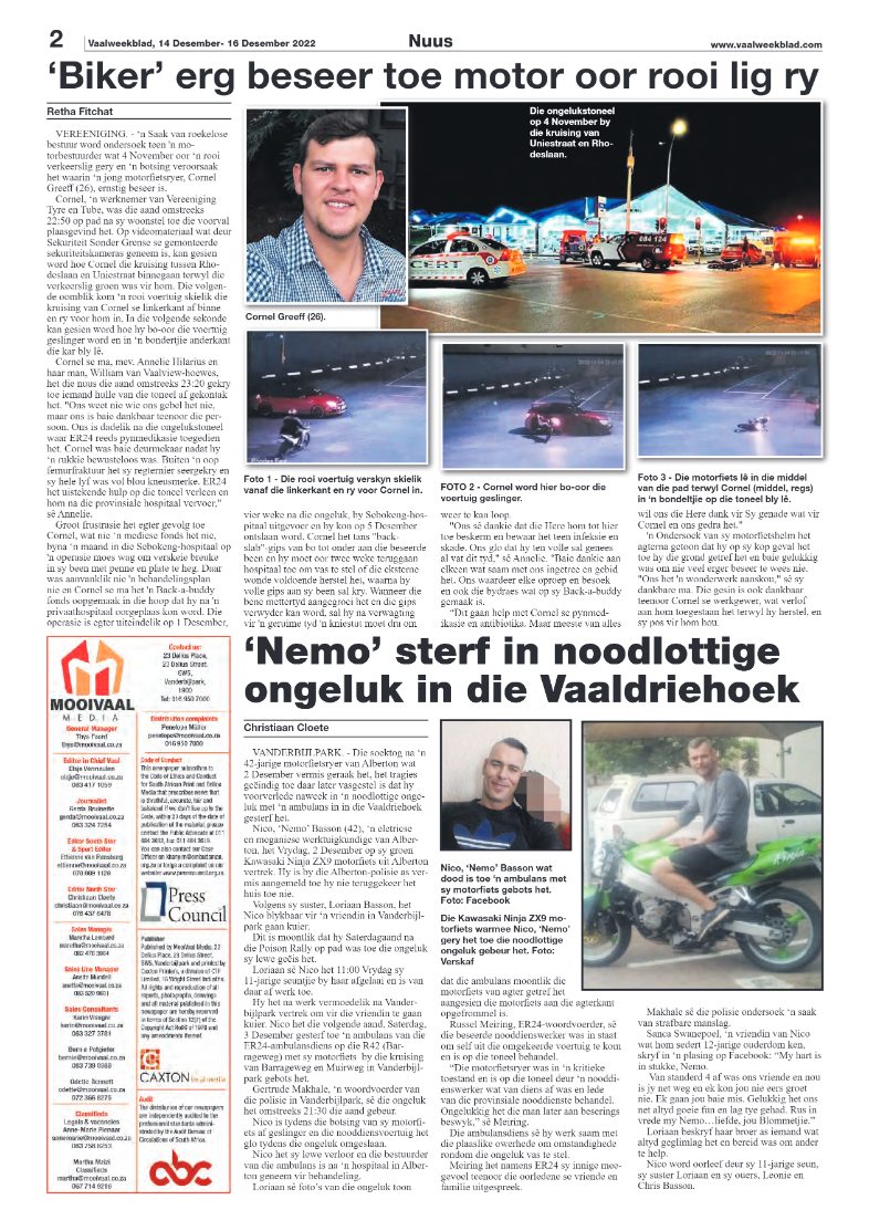 Vaalweekblad, 14 Desember- 16 Desember 2022 page 2