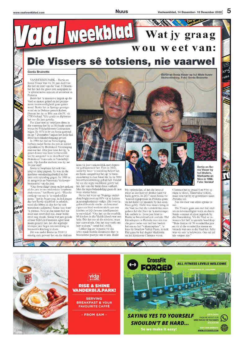 Vaalweekblad, 14 Desember- 16 Desember 2022 page 5
