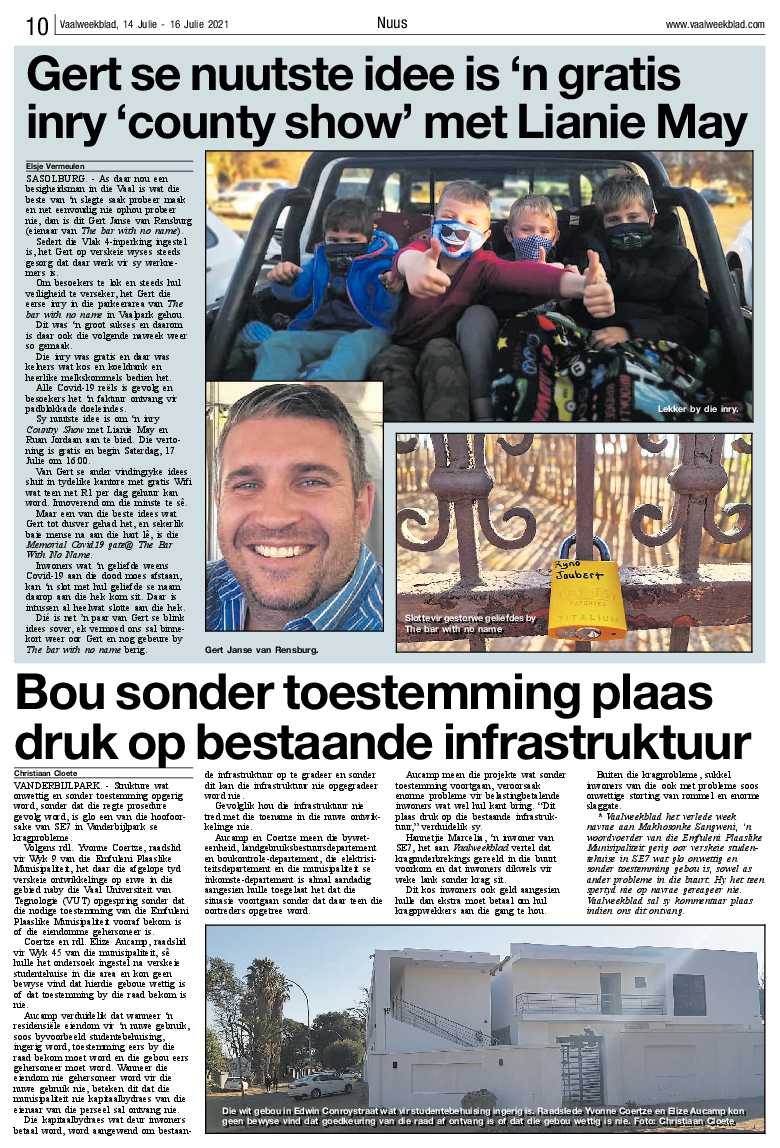 Vaalweekblad 14 Julie – 16 Julie 2021 page 13
